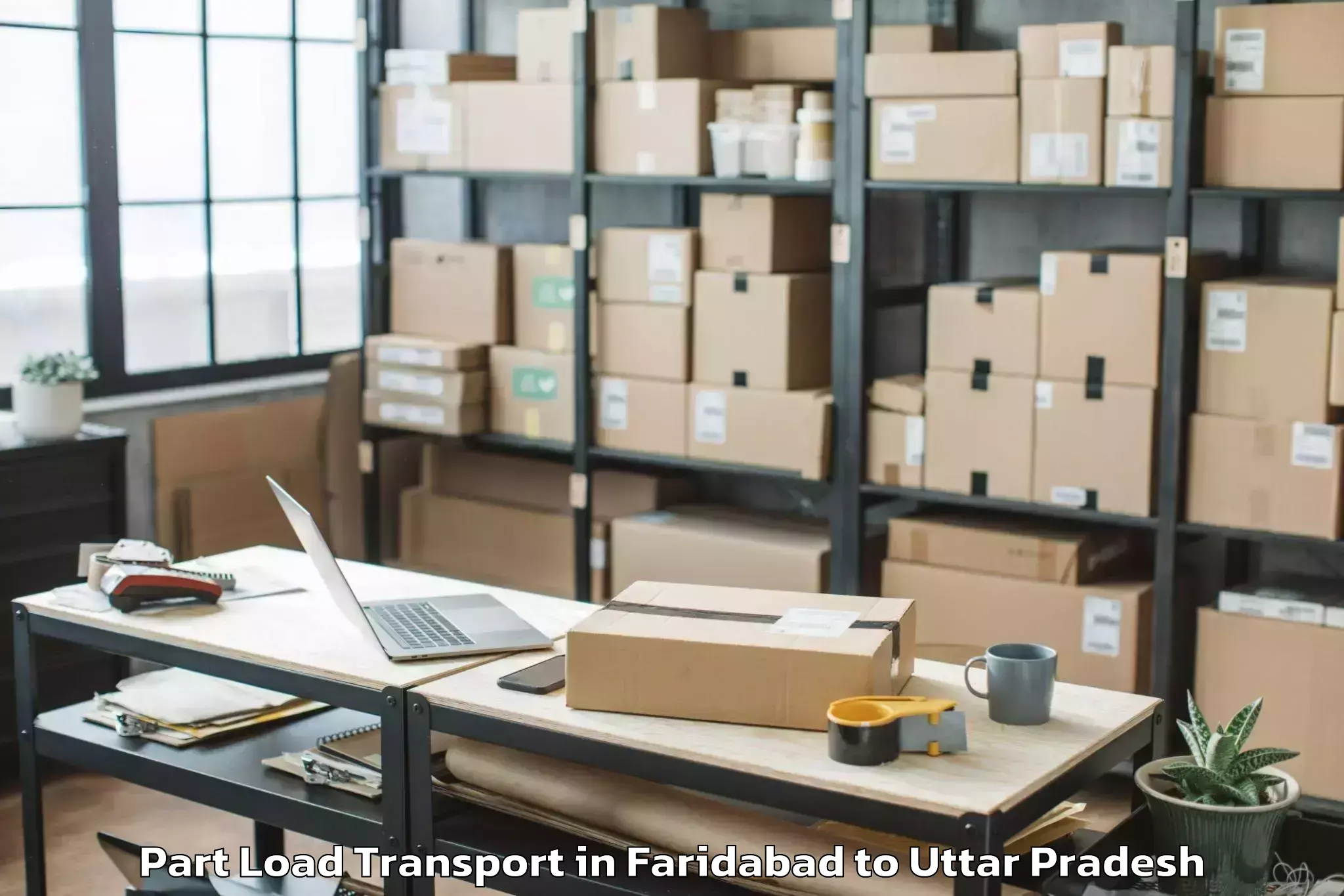 Reliable Faridabad to Bikapur Part Load Transport